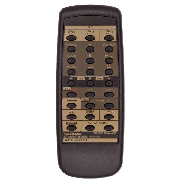 Sharp RRMCG0057AWSA Pre-Owned Original Audio System Remote Control