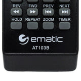 Ematic AT103B Pre-Owned Original Digital TV Converter Remote Control