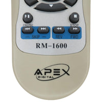 Apex RM-1600 Pre-Owned Factory Original DVD Player Remote Control