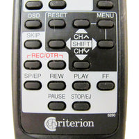 Criterion 5250 Pre-Owned Factory Original VCR Remote Control