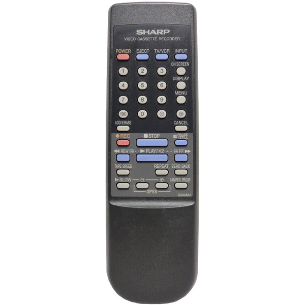 Sharp G0038AJ Pre-Owned Factory Original VCR Remote Control