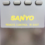 Sanyo IR-5407 Pre-Owned Factory Original VCR Remote Control