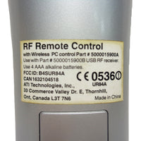 ATI 5000015900A Pre-Owned Computer Remote Control, For Remote ONLY