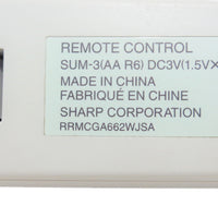 Sharp RRMCGA662WJSA Pre-Owned Original Projector Remote Control