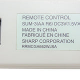 Sharp RRMCGA662WJSA Pre-Owned Original Projector Remote Control