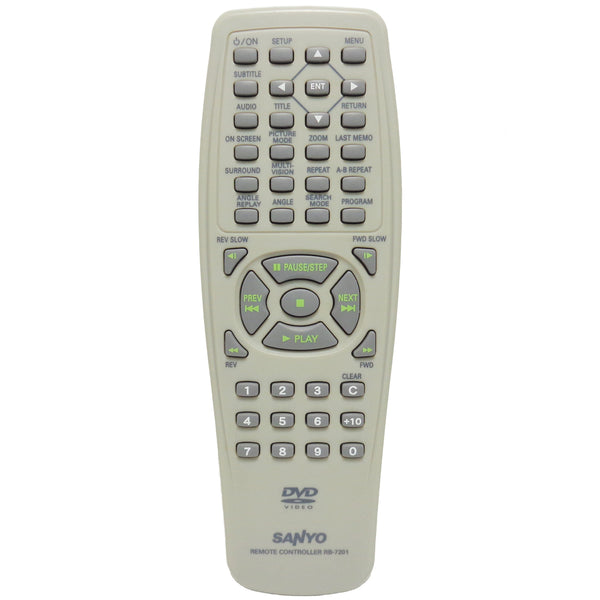 Sanyo RB-7201 Pre-Owned Factory Original DVD Player Remote Control