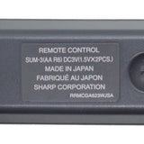 Sharp RRMCGA623WJSA Pre-Owned Projector Remote Control, Factory Original