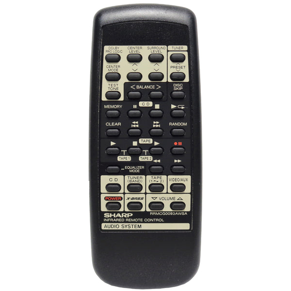 Sharp RRMCG0093AWSA Pre-Owned Original Audio System Remote Control