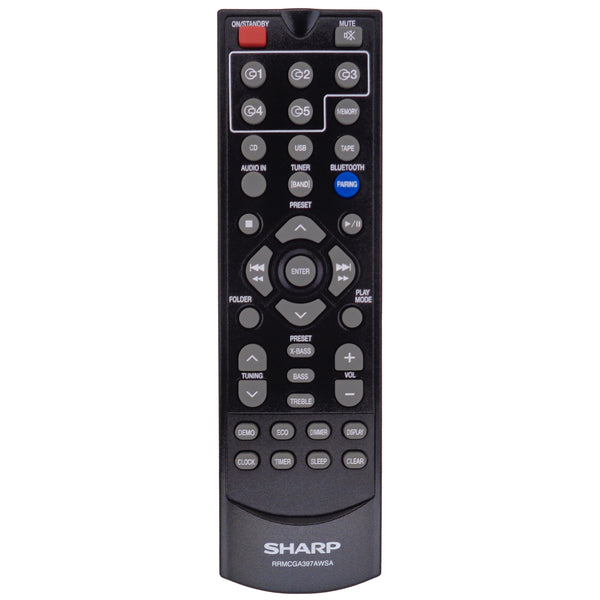 Sharp RRMCGA397AWSA Pre-Owned Original Audio System Remote Control