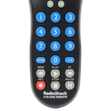 Radio Shack 15-2113 Pre-Owned 3 Device Universal Remote Control For TV, VCR, CBL