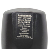 Radio Shack 15-2113 Pre-Owned 3 Device Universal Remote Control For TV, VCR, CBL
