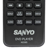 Sanyo NC095 Pre-Owned DVD Player Remote Control, NC095UH Factory Original