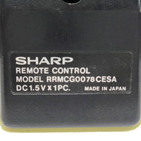 Sharp RRMCG0078CESA Pre-Owned Factory Original TV Remote Control