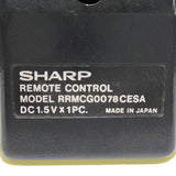 Sharp RRMCG0078CESA Pre-Owned Factory Original TV Remote Control