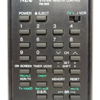 NEC RB-966 Pre-Owned VCR Remote Control, Factory Original