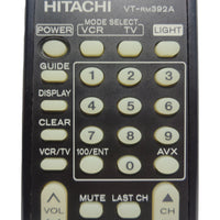 Hitachi VT-RM392A Pre-Owned VCR Remote Control, HL10323 Factory Original
