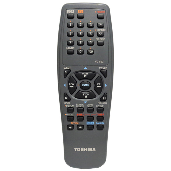 Toshiba VC-522 Pre-Owned VCR Remote Control, BY634675 Factory Original