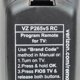 Verizon VZ P265V5 RC Pre-Owned FiOS TV Cable Box Remote Control