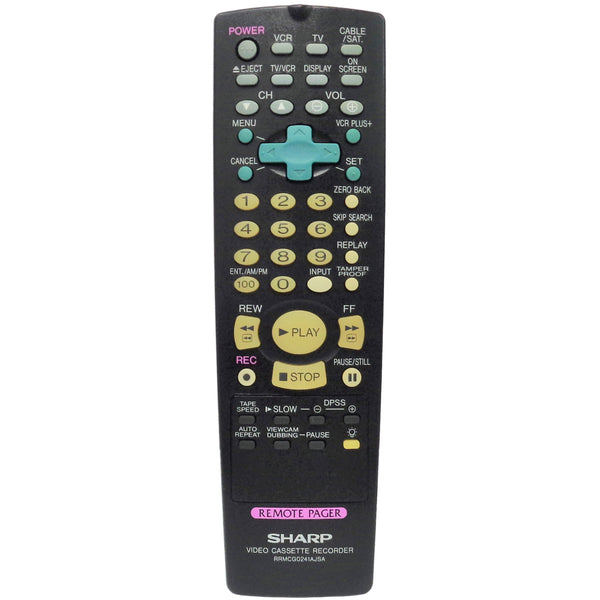 Sharp RRMCG0241AJSA Pre-Owned Factory Original VCR Remote Control