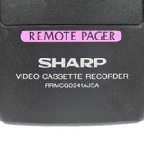 Sharp RRMCG0241AJSA Pre-Owned Factory Original VCR Remote Control