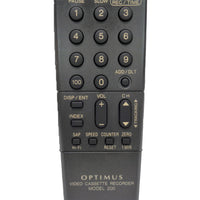 Optimus VSQS1610 Pre-Owned VCR Remote Control, ZA90171 Factory Original
