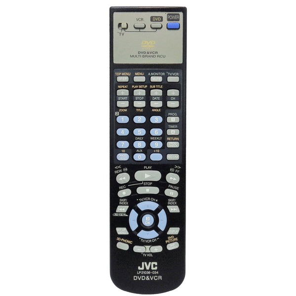 JVC LP21036-034 Pre-Owned Original DVD/VCR Combo Remote Control