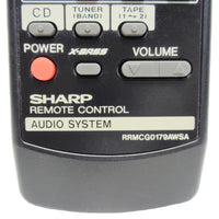 Sharp RRMCG0179AWSA Pre-Owned Original Audio System Remote Control