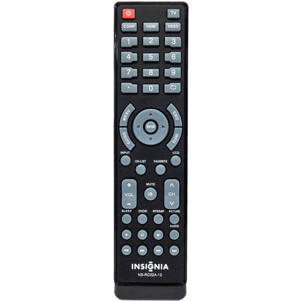 Insignia NS-RC02A-12 Pre-Owned TV Television Remote Control, 098GRABDRNEBYJ Factory Original