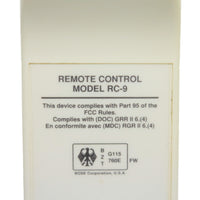 Bose RC-9 Pre-Owned Factory Original Audio System Remote Control