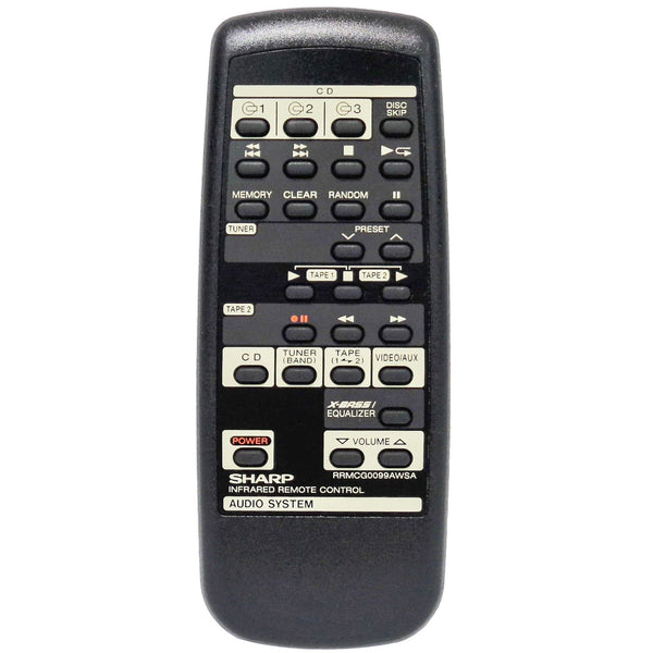 Sharp RRMCG0099AWSA Pre-Owned Original Audio System Remote Control