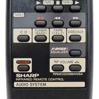 Sharp RRMCG0099AWSA Pre-Owned Original Audio System Remote Control