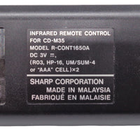 Sharp R-CONT1650A Pre-Owned Original Audio System Remote Control