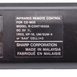 Sharp R-CONT1650A Pre-Owned Original Audio System Remote Control