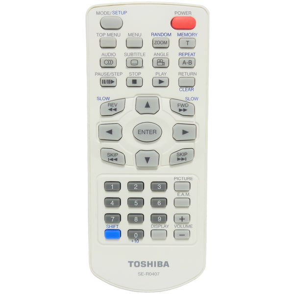 Toshiba SE-R0407 Pre-Owned Factory Original DVD Player Remote Control