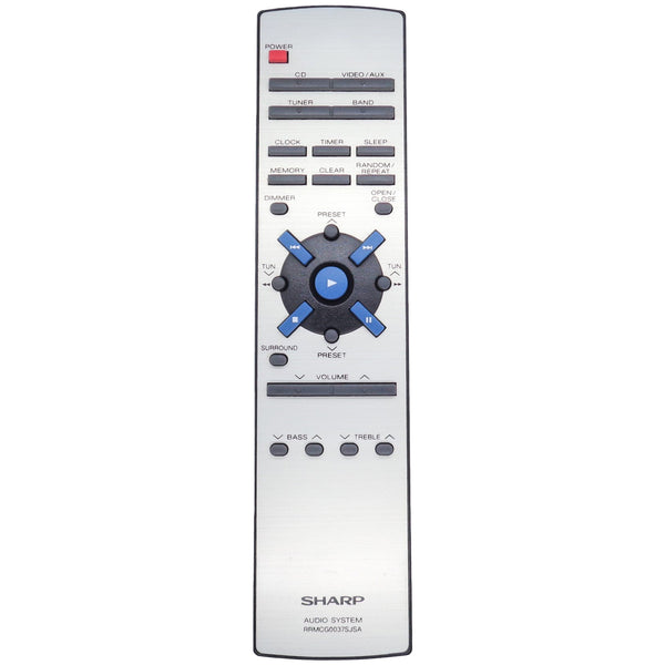 Sharp RRMCG0037SJSA Pre-Owned Original Audio System Remote Control