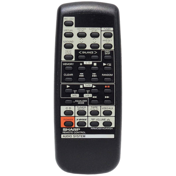 Sharp RRMCG0143AWSA Pre-Owned Original Audio System Remote Control