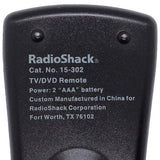 Radio Shack 15-302 Pre-Owned 3 Device Universal Remote For TV, STB, VCR/DVD