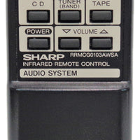 Sharp RRMCG0103AWSA Pre-Owned Original Audio System Remote Control