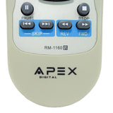 Apex Digital RM-1160 Pre-Owned Original DVD Player Remote Control