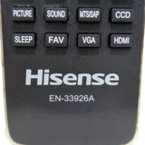 Hisense EN-33926A Pre-Owned TV Television Remote Control, 166485 Factory Original
