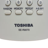 Toshiba SE-R0070 Pre-Owned Factory Original DVD Player Remote Control