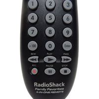 Radio Shack 15-2142 Pre-Owned 4 Device Family Favorites Universal Remote Control