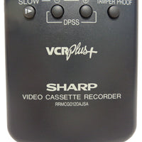 Sharp RRMCG0120AJSA Pre-Owned Factory Original VCR Remote Control