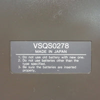 Panasonic VSQS0278 Pre-Owned VCR Remote Control, Factory Original