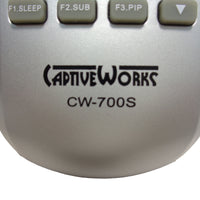 CaptiveWorks CW-700S Pre-Owned Satellite TV Receiver Remote Control, Factory Original