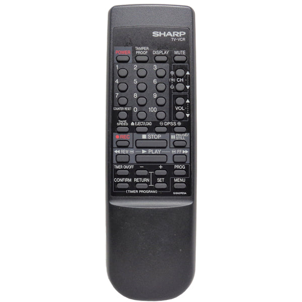 Sharp G1242PESA Pre-Owned Factory Original TV/VCR Combo Remote Control