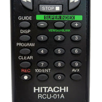 Hitachi RCU-01A Pre-Owned VCR Remote Control, HL10991 Factory Original