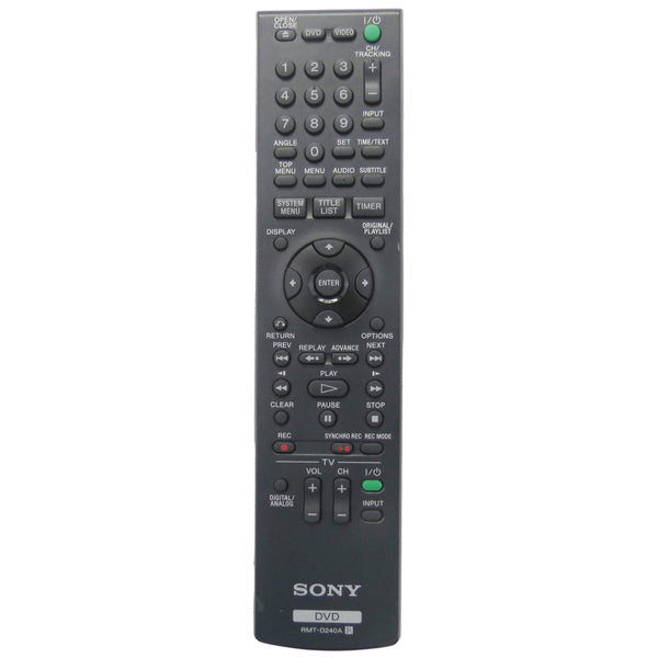 Sony RMT-D240A Pre-Owned DVD Recorder VCR Combo Remote Control