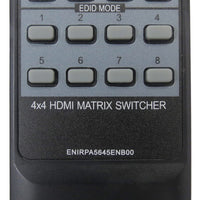 Unbranded ENIRPA5645ENB00 Pre-Owned 4 X 4 HDMI Matrix Switcher Remote Control