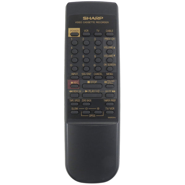 Sharp G0003AJ Pre-Owned VCR Remote Control